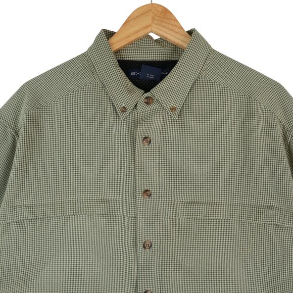 ExOfficio Shirt Mens L Outdoor Vented Hiking Button Down Plaid Long Sleeve - Picture 2 of 12